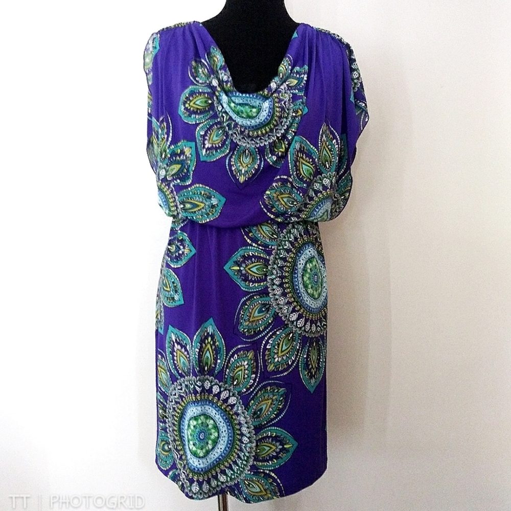 NWOT Enfocus Studio mandala&sun print dress
